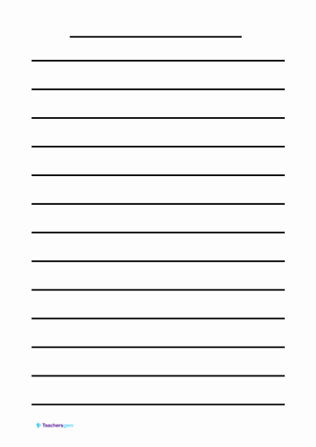Lined Paper Template Pdf Elegant Lined Paper by Teachersgem Teaching Resources Tes
