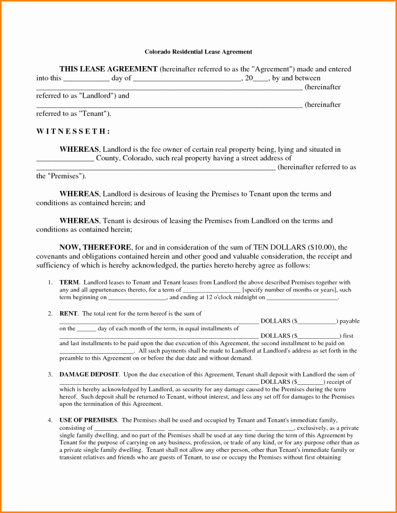 Living Agreement Contract Template Fresh Lease Agreement Copy Free Printable Rental Agreement
