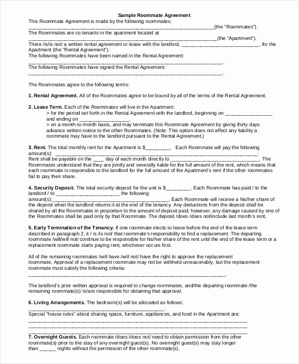 Living Agreement Contract Template Unique Living Agreement Contract Template