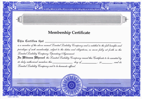 Llc Membership Certificate Template Awesome Blank Certificates Limited Liability Pany Standard