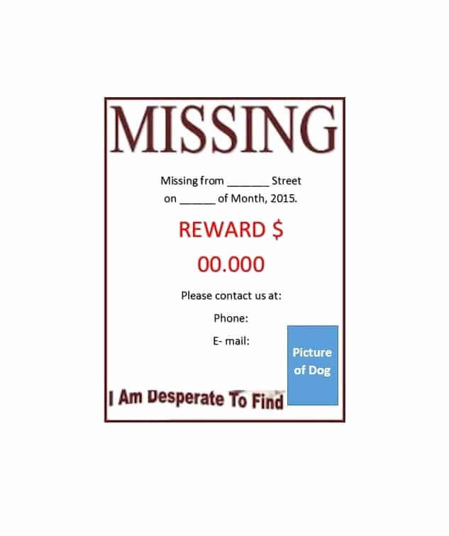 Lost Dog Flyers Template Elegant 40 Lost Pet Flyers [missing Cat Dog Poster] Template