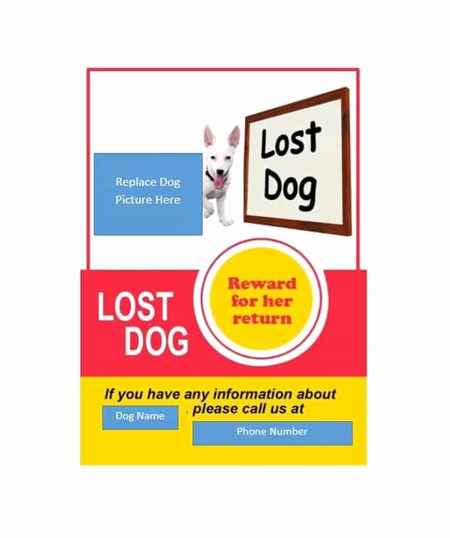 Lost Dog Flyers Template Luxury 40 Lost Pet Flyers [missing Cat Dog Poster] Template