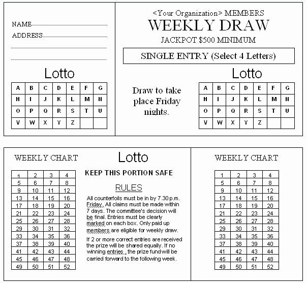 Lottery Ticket Fundraiser Template Luxury Lotto Excel Templates – Nppa