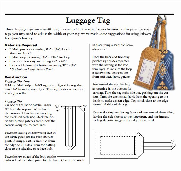 Luggage Tag Template Word Best Of 29 Luggage Tag Templates for Free Download