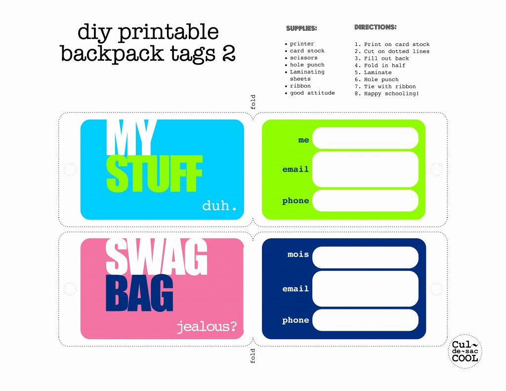 Luggage Tag Template Word Fresh Luggage Tag Template