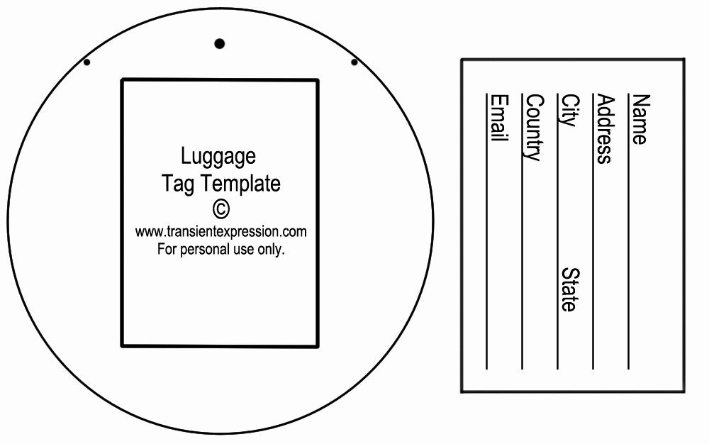 luggage tag template luggage tags