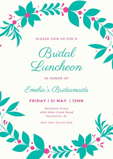 Lunch Invitation Template Free Awesome Customize 114 Luncheon Invitation Templates Online Canva