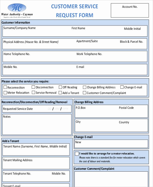 Maintenance Request form Template Beautiful Sample Service Request form 11 Examples In Word Pdf