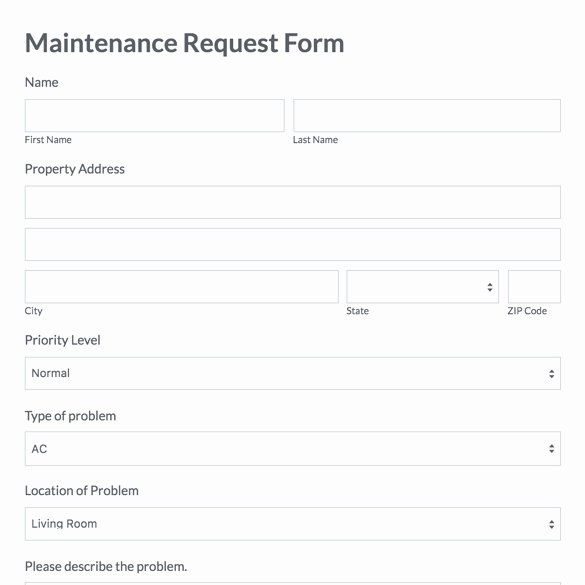 Maintenance Request form Template Luxury Maintenance Request form Template Templates Data