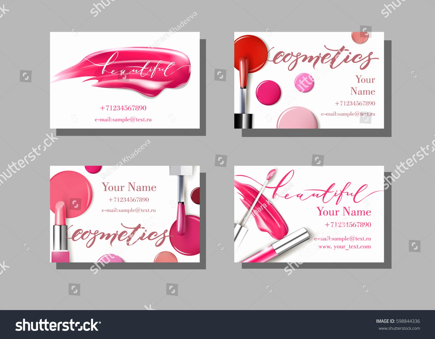 Makeup Artist Website Template Fresh Makeup Artist Business Card Vector Template Stock Vector