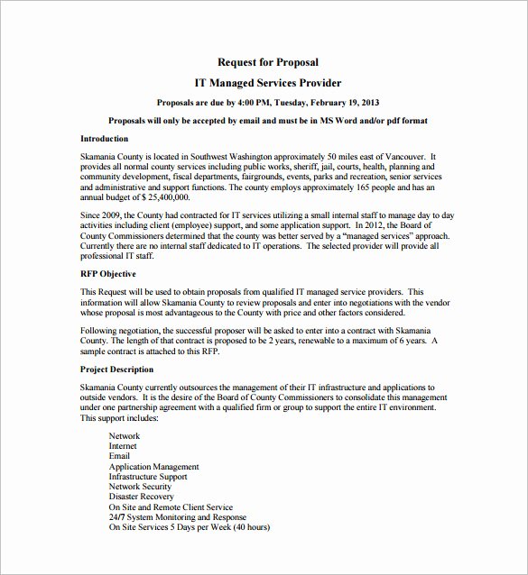Managed Service Agreement Template Awesome Proposal Templates – 140 Free Word Pdf format Download