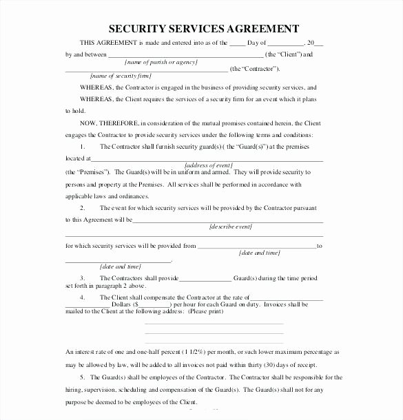 Managed Services Contract Template Elegant Contract Services Sample Example Service Agreement