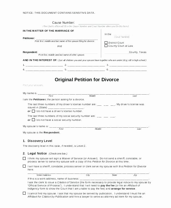 Marital Settlement Agreement Template Beautiful Free Printable Divorce Papers for Illinois – Entrerocks