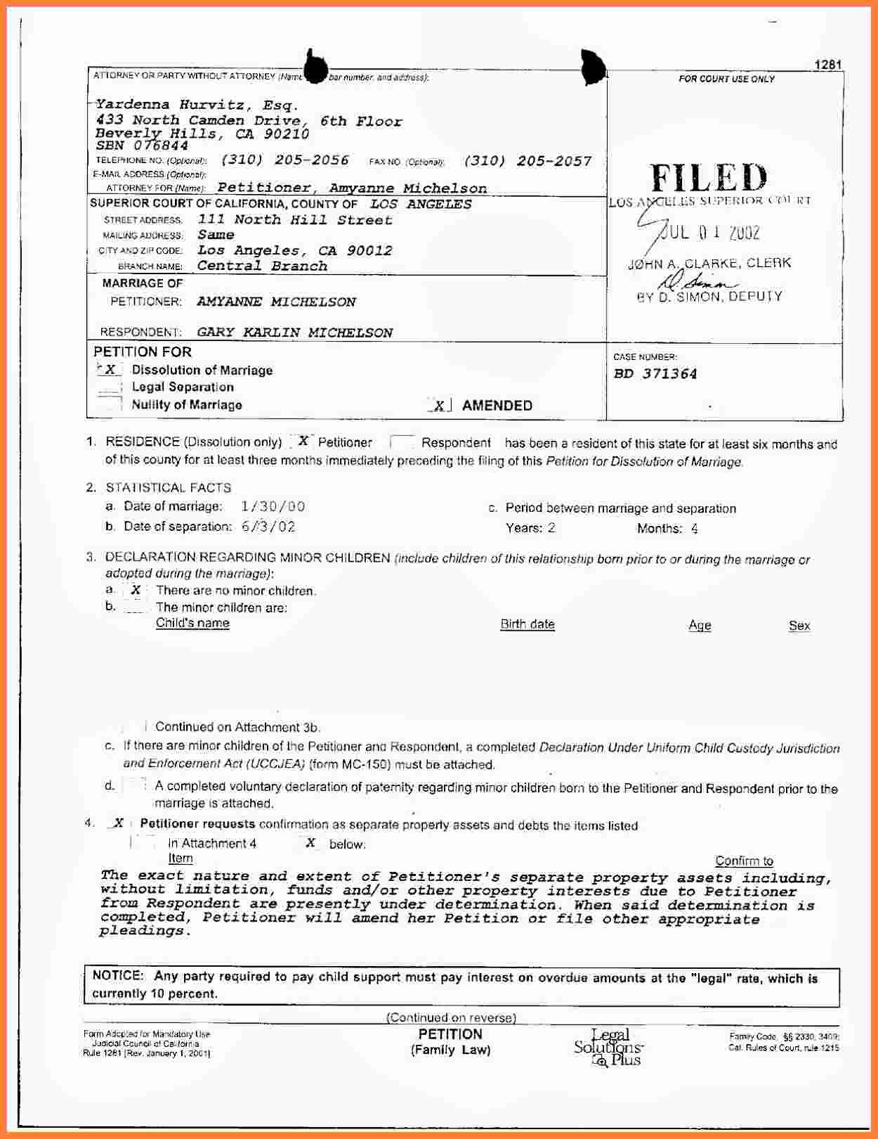 Marital Settlement Agreement Template Fresh 8 Marital Settlement Agreement California