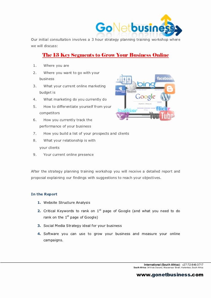 Marketing Consulting Proposal Template New Proposal for Internet Marketing Consulting