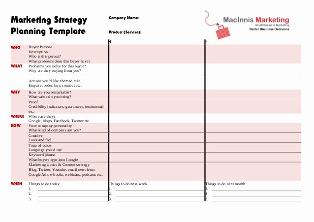 Marketing One Sheet Template Luxury Marketing Strategy Planning Template