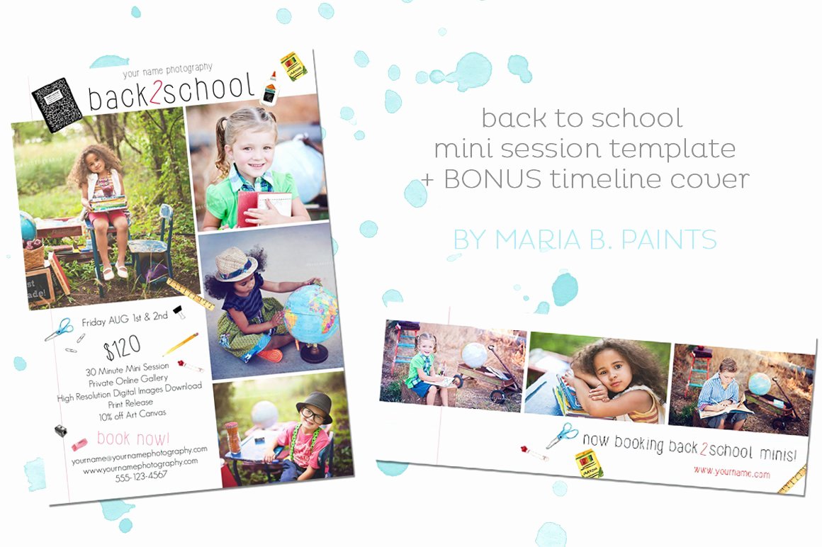 Marketing Template for Photographers Beautiful Back to School Graphy Marketing Flyer Templates