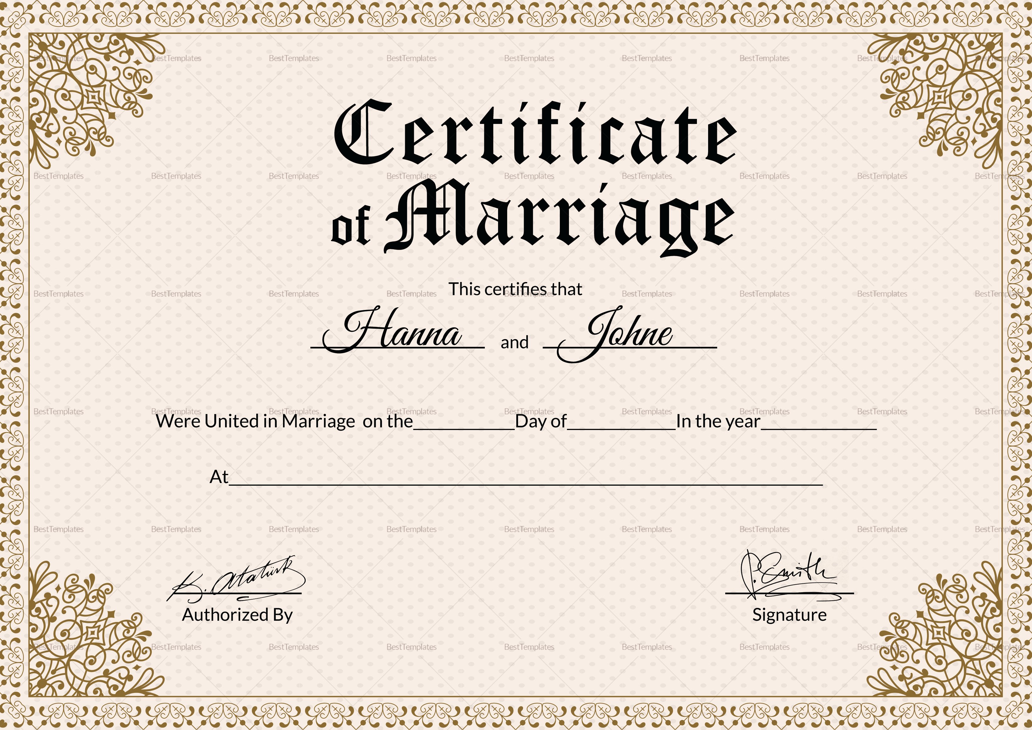 Marriage Certificate Template Word Best Of Keepsake Marriage Certificate Design Template In Psd Word