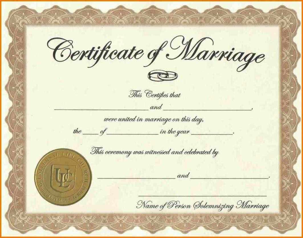 Marriage Certificate Template Word Lovely Certificate Templates Sample Marriage Certificates