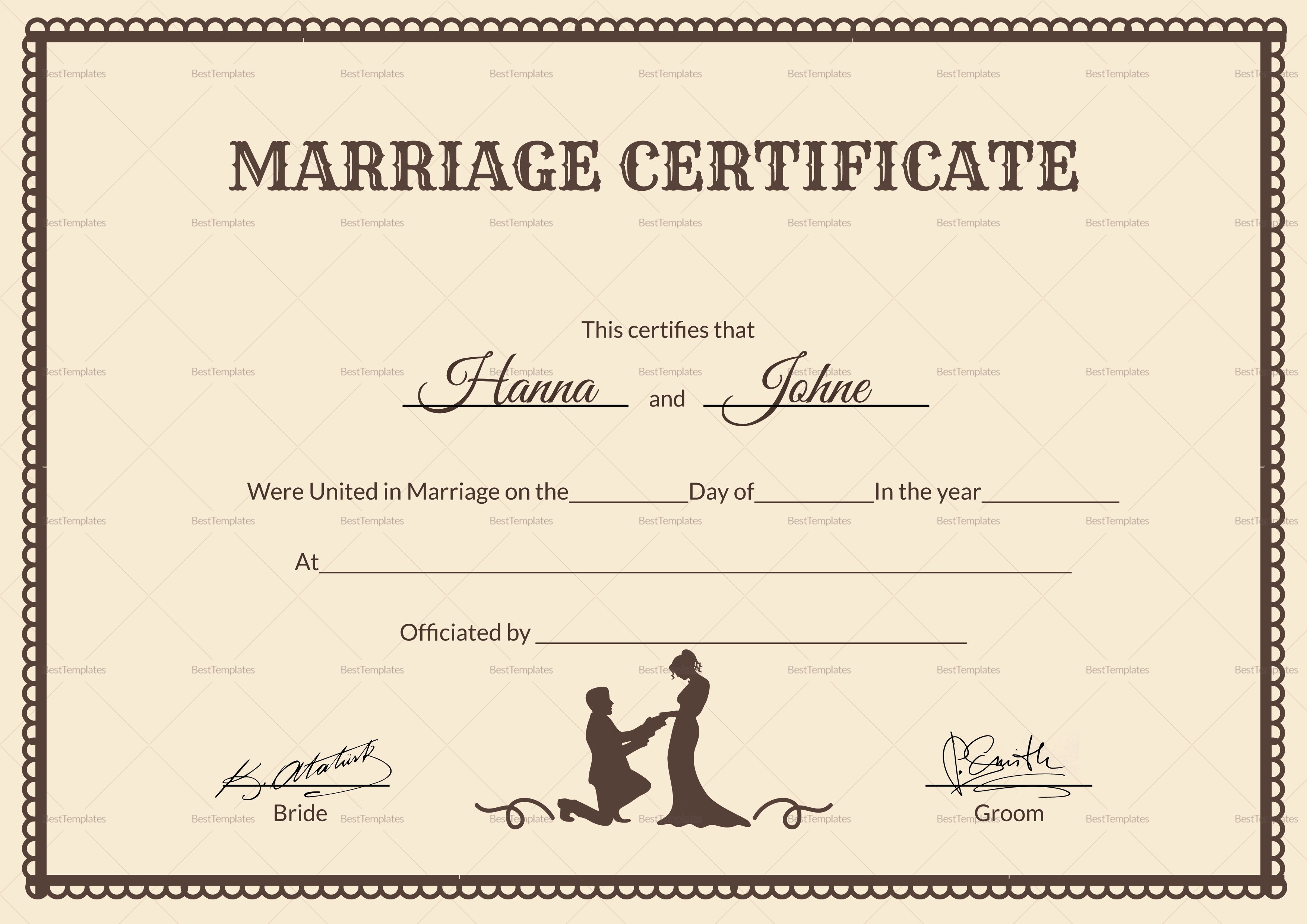 Marriage Certificate Template Word Luxury Vintage Marriage Certificate Design Template In Psd Word