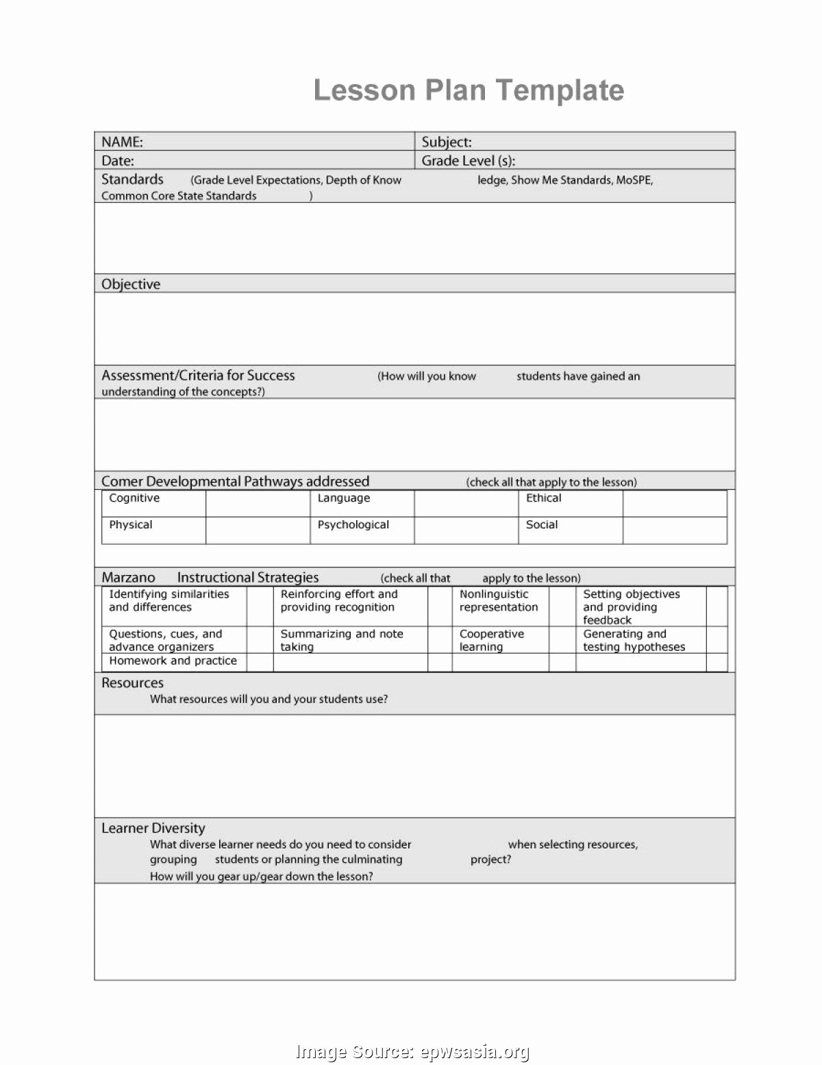 Marzano Lesson Plan Template Best Of Unusual Lesson Plan Template Marzano Marzano Lesson Plan