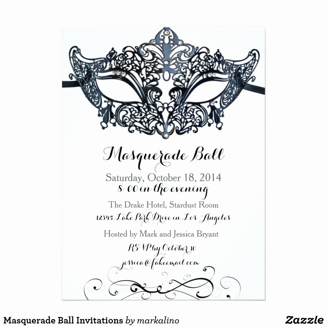 Masquerade Invitations Template Free Inspirational Masquerade Ball Invitations Zazzle