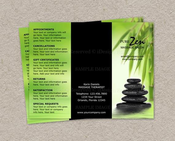 Massage Flyer Template Free Best Of Items Similar to Massage Business Brochure Design Custom