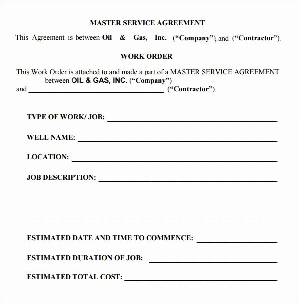 Master Service Agreement Template New Master Service Agreement 10 Download Free Documents In