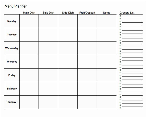 Meal Plan Calendar Template Fresh Sample Meal Planning Template 17 Download Free Documents