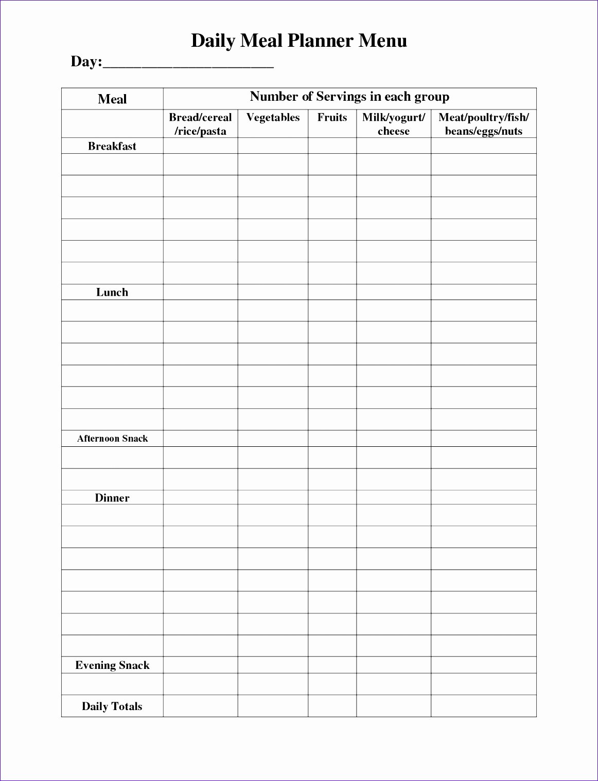Meal Plan Template Excel Beautiful 6 Meal Planning Template Excel Exceltemplates