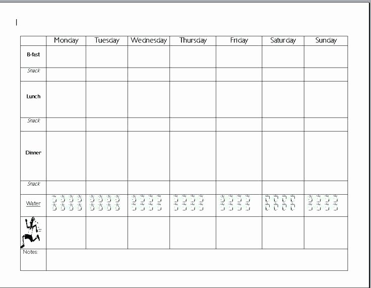 Meal Plan Template Excel Lovely 7 Day Meal Planner Template Excel Menu Food Diary