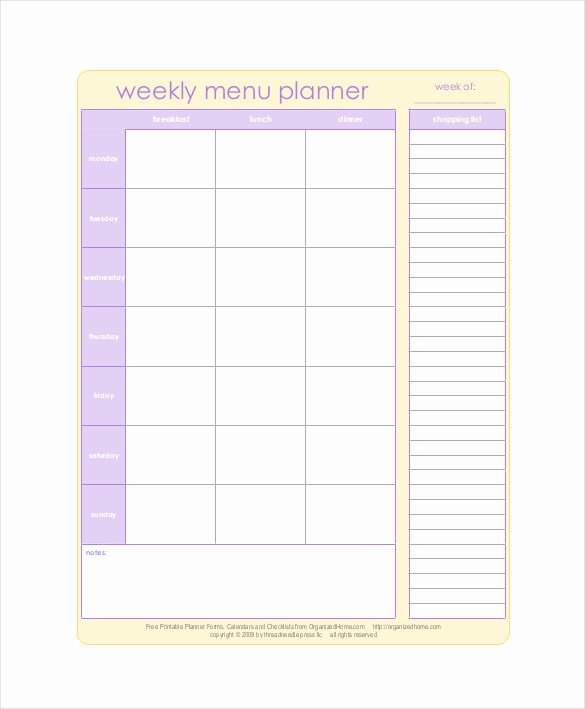 Meal Plan Template Free Fresh Free Meal Planner Template Templates Data