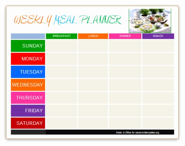 Meal Plan Template Word New Pin Word Templates Daily Planner Templates
