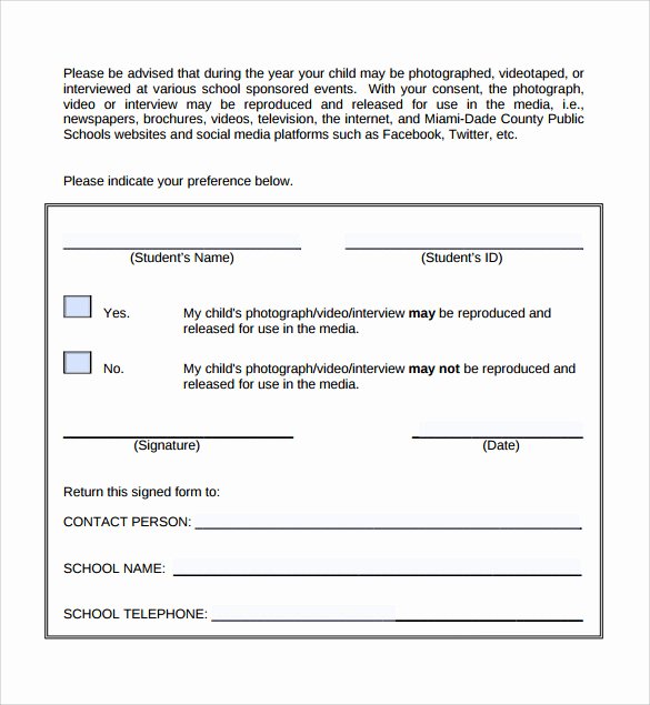 Media Release form Template New form 19 10c Download Word Cinefile