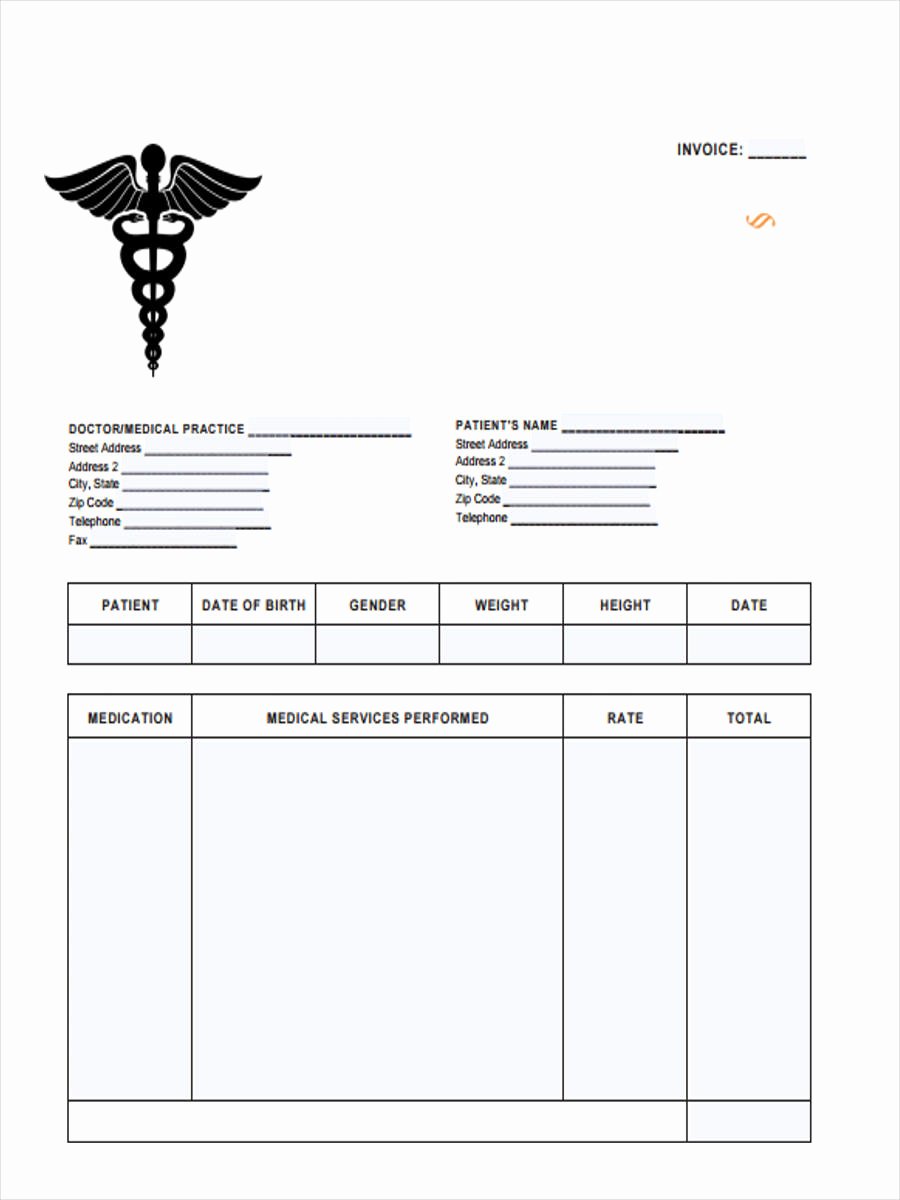 Medical Bill Template Pdf Luxury 5 Medical Invoice form Samples Free Sample Example