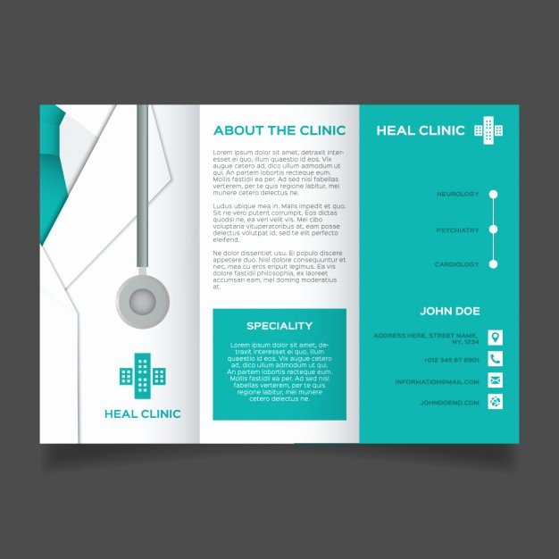 Medical Brochure Template Free Elegant Medical Brochure Template Vector
