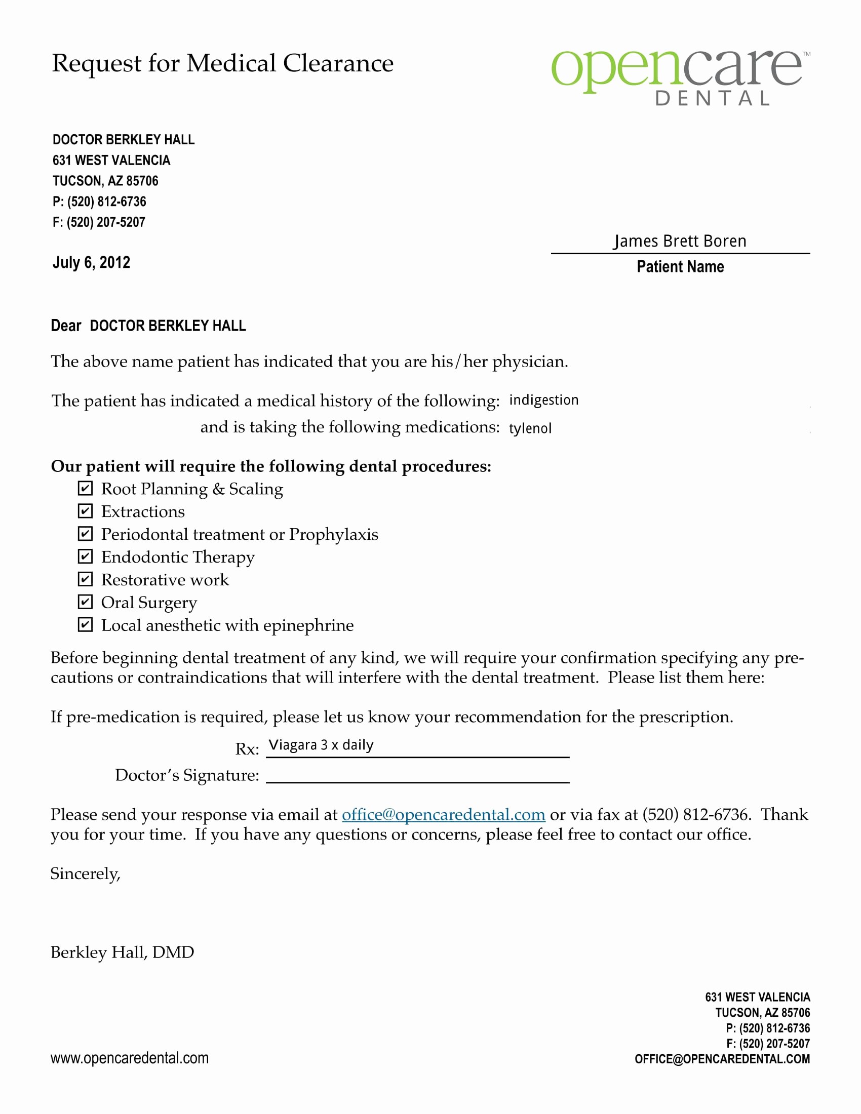 Medical Clearance Letter Template Luxury 14 Dental Medical Clearance forms Free Word Pdf format