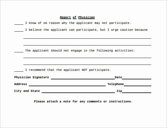 Medical Clearance Letter Template Unique 13 Medical Clearance forms – Free Samples Examples