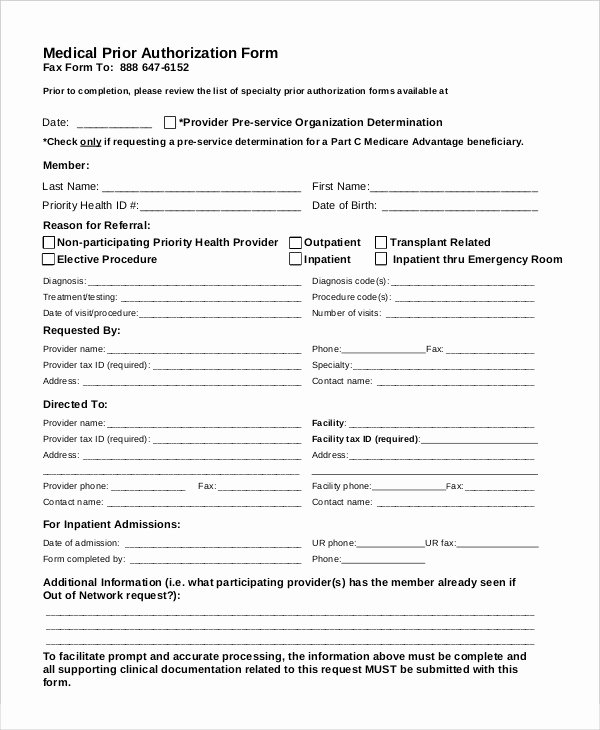 Medical Consent form Template Awesome 10 Printable Medical Authorization forms Pdf Doc