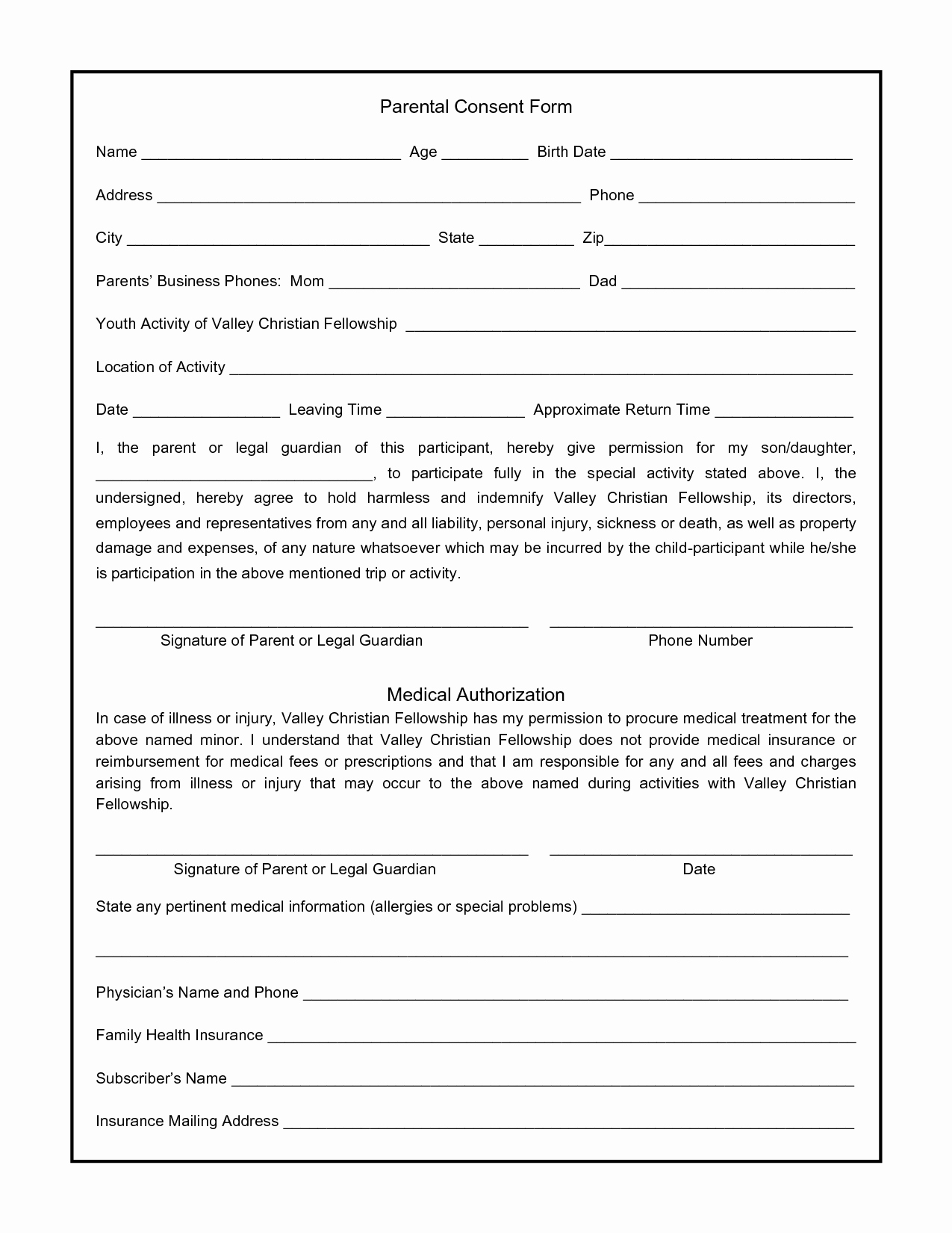 Medical Consent form Template Awesome Parental Consent form for S Swifter Parental