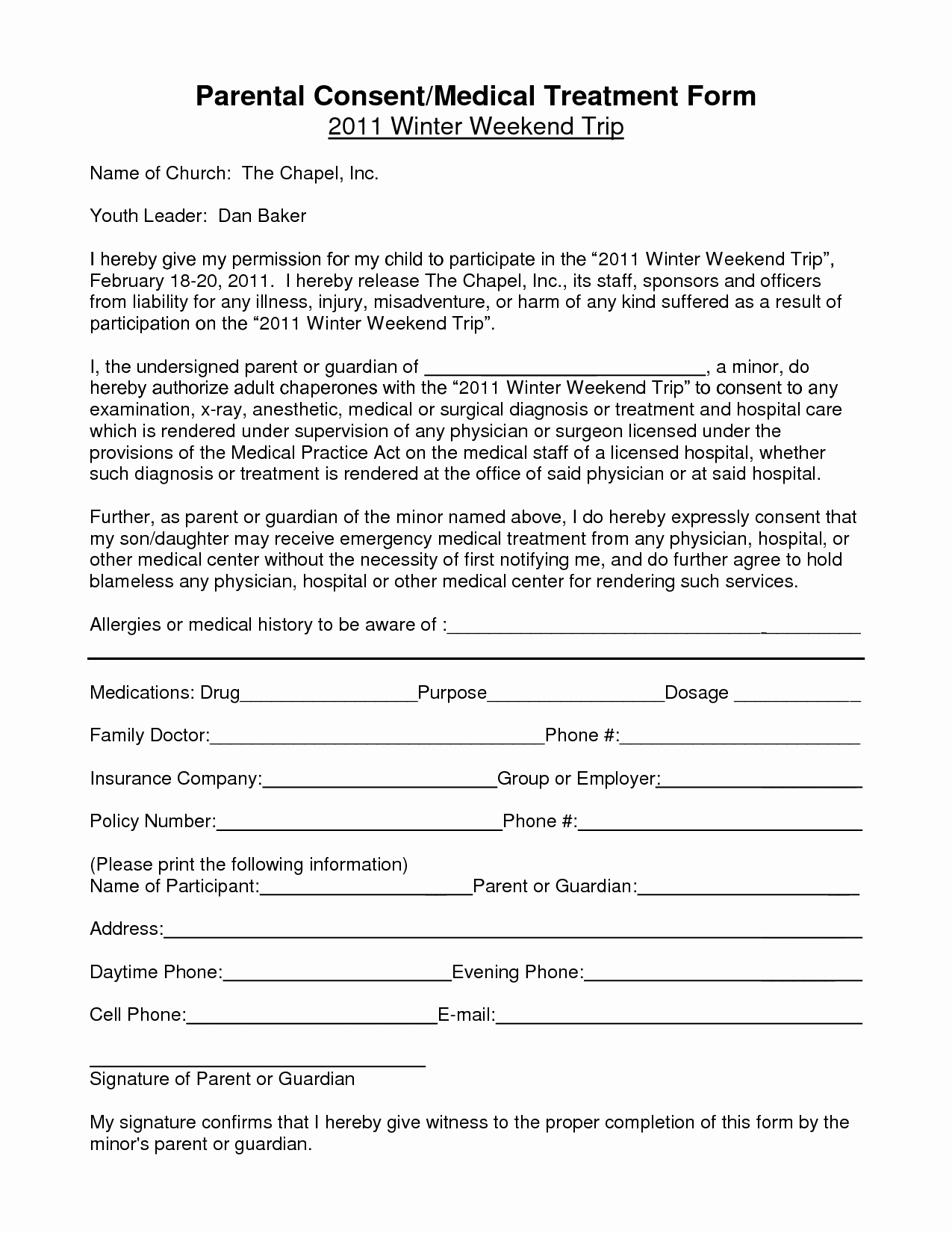 Medical Consent form Template Best Of Notarized Medical Consent form for Minor