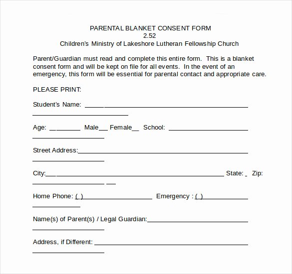 Medical Consent form Template Elegant 6 Child Medical Consent forms