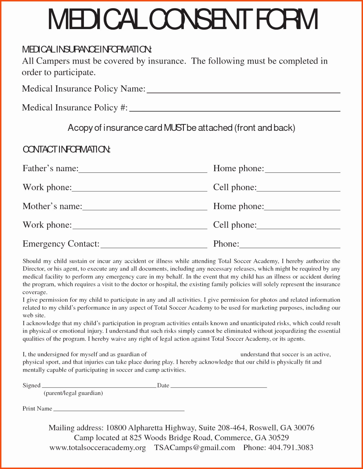 Medical Consent form Template Elegant Medical Consent Letter for Grandparents Template