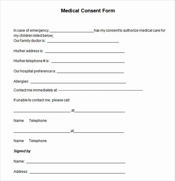 Medical Consent form Template Lovely 25 Unique Medical Consent form Children Ideas On