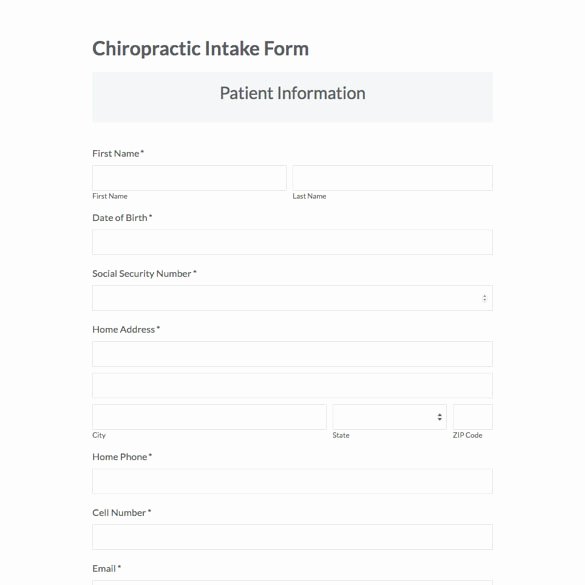 Medical Intake form Template Lovely Free Patient Intake form Template Templates Data