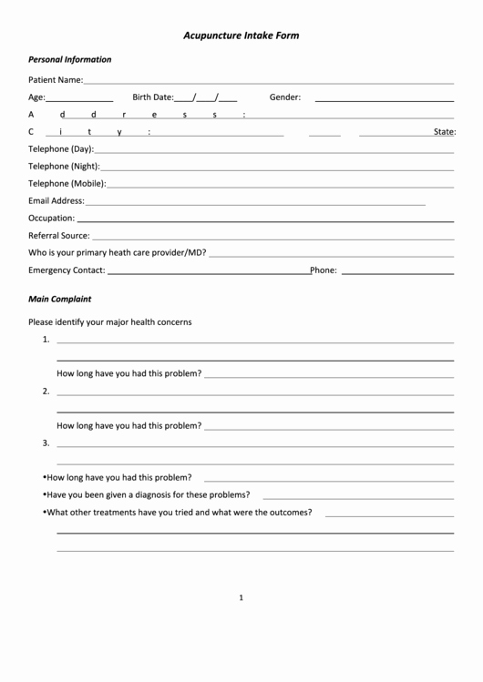 Medical Intake form Template New 34 Medical Intake form Templates Free to In Pdf