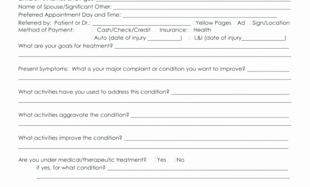 Medical Intake forms Template Awesome Mental Health assessment form Template Example Templates