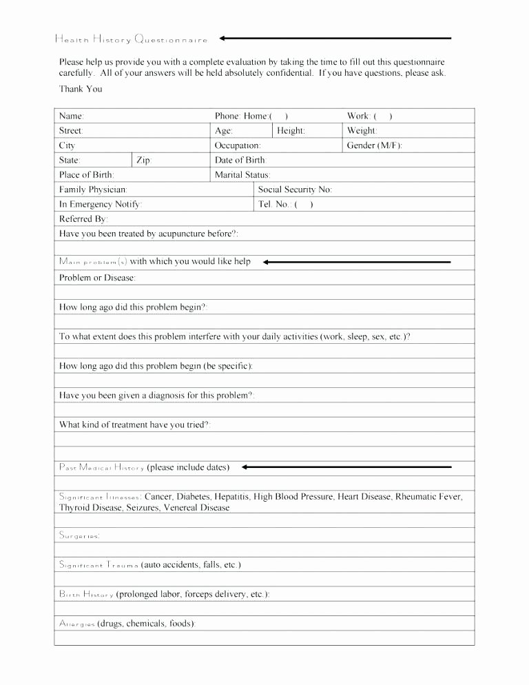 Medical Intake forms Template Best Of Medical Intake form Template Medical Intake form Template