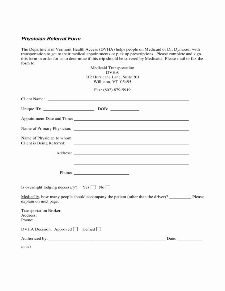 Medical Referral forms Template Unique Medical Referral form Templates – Medical form Templates