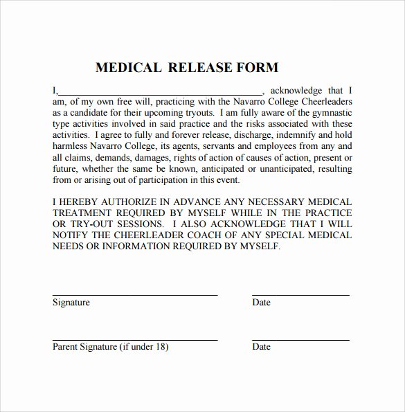 Medical Release form Template Beautiful Medical Release form Template Pdf Templates Resume